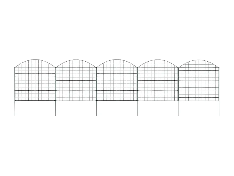 Ensemble de clôture de jardin arquée 77,5x78,5 cm vert FR586228