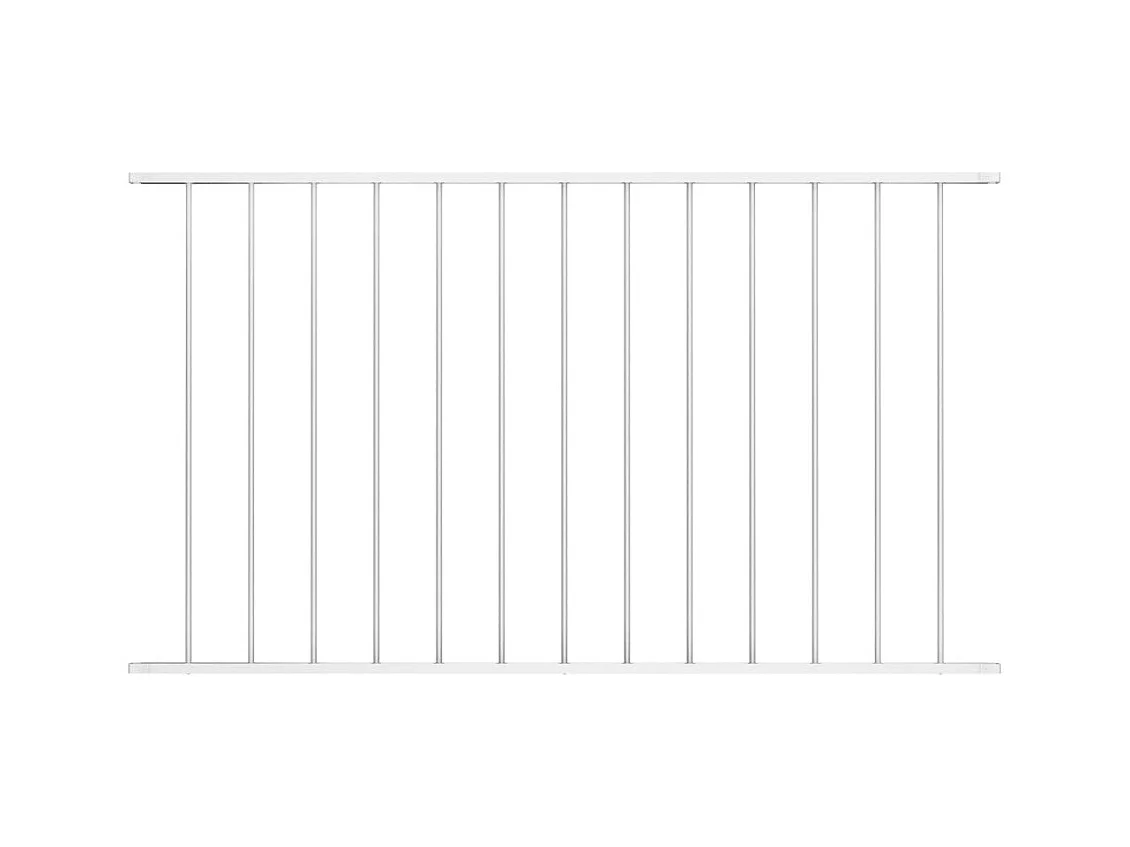 Panneau de clôture Acier enduit de poudre 1,7x1,25 m Blanc FR184399