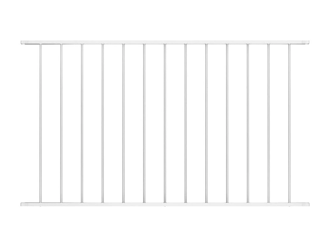 Panneau de clôture Acier enduit de poudre 1,7x1,25 m Blanc FR184399