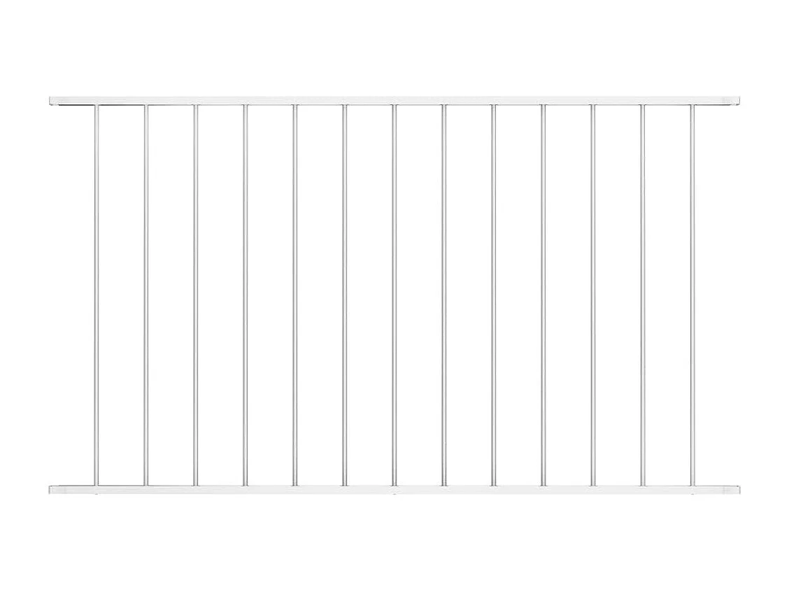 Panneau de clôture Acier enduit de poudre 1,7x1 m Blanc FR248733