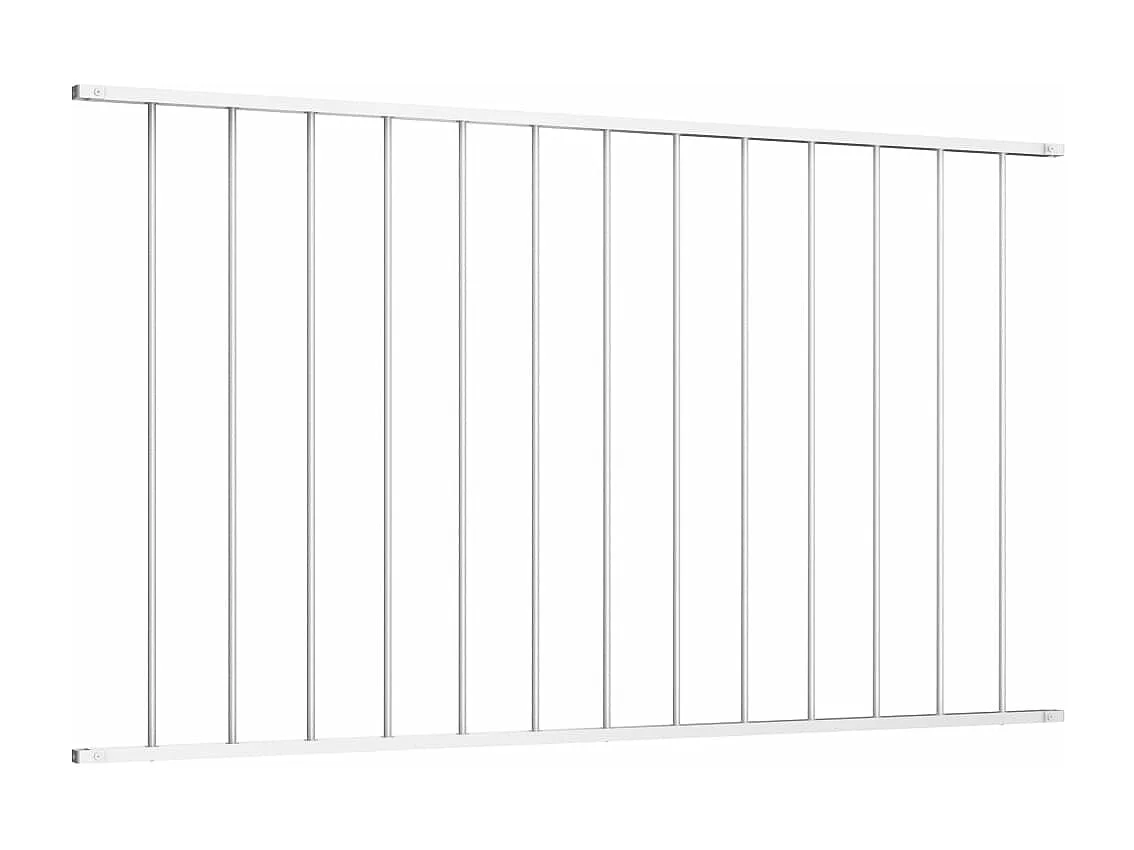 Panneau de clôture Acier enduit de poudre 1,7x1 m Blanc FR248733