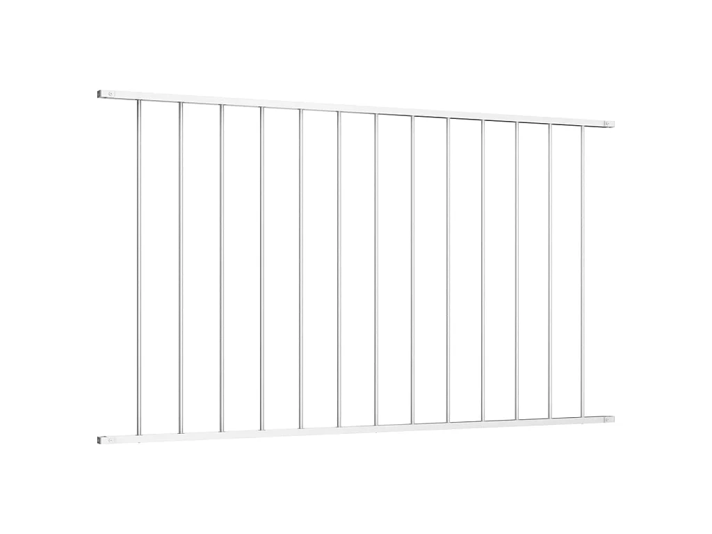 Panneau de clôture Acier enduit de poudre 1,7x1 m Blanc FR248733