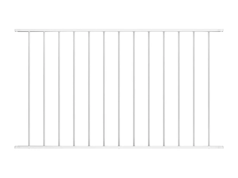 Panneau de clôture Acier enduit de poudre 1,7x1 m Blanc FR248733