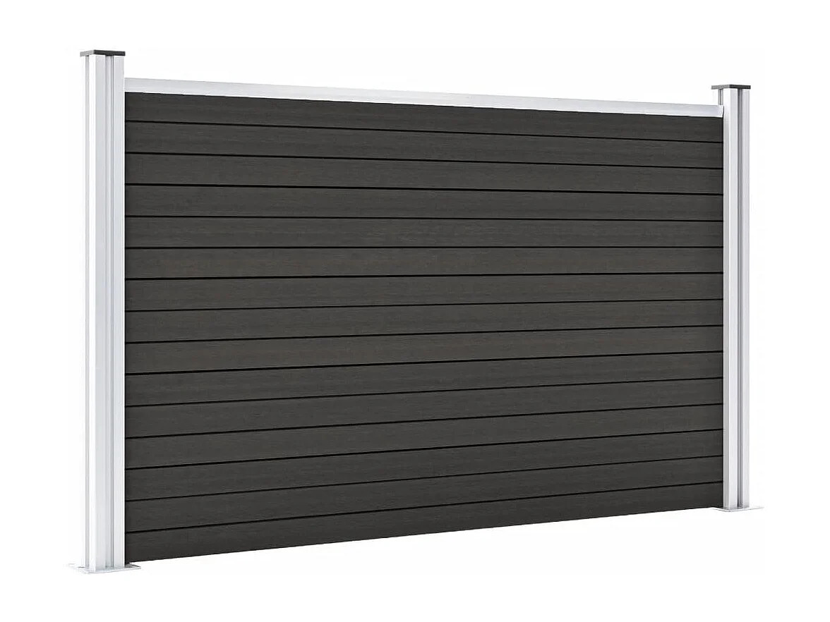 Clôture de jardin WPC 180x105 cm Gris FR939248