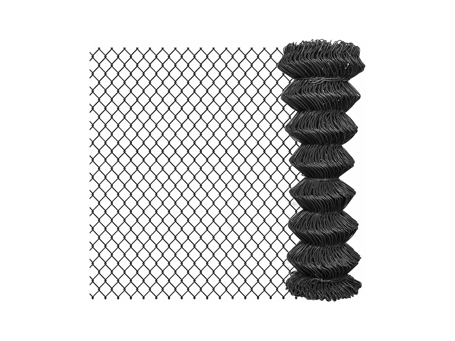 Clôture à mailles Acier 15 x 1,25 m Gris FR755107
