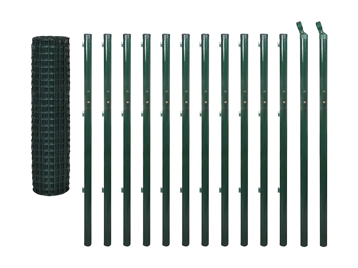 Set de Euro Valla acero verde 25x1,7 m ES491157