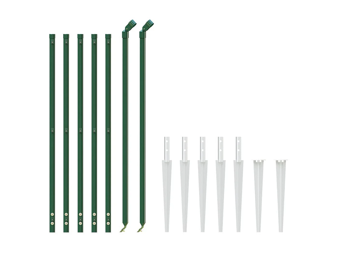 Draadgaashek met grondankers 0,8x10 m groen BE910740