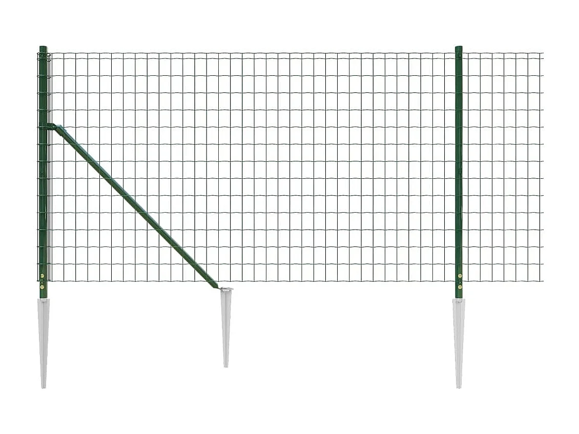 Draadgaashek met grondankers 0,8x10 m groen BE910740