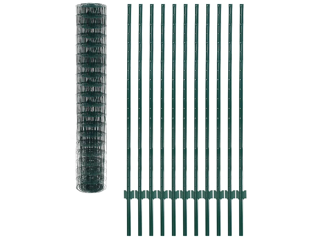 Euro hek 20x1,5 m staal groen BE817013