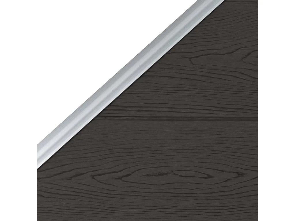 Panneau de clôture WPC 95x(105-180) cm Noir FR874417