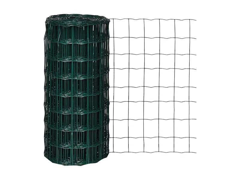 Clôture euro Acier 25 x 0,8 m Vert FR302851