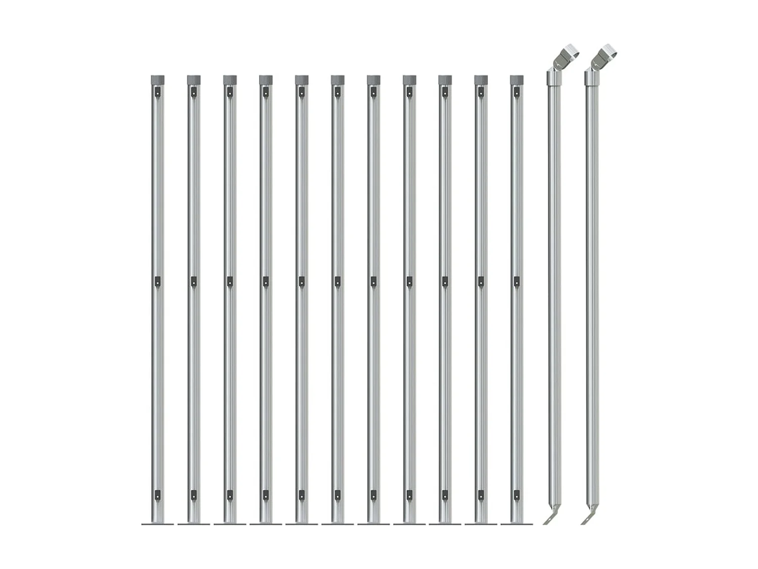 Cerca de arame com flange 0,8x25 m prateado PT268713