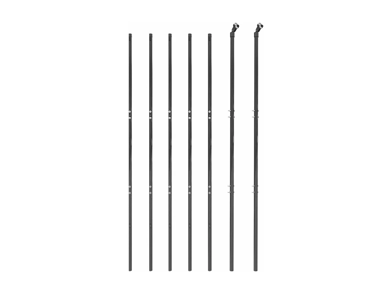 Clôture en treillis métallique anthracite 2,2x10 m FR579923