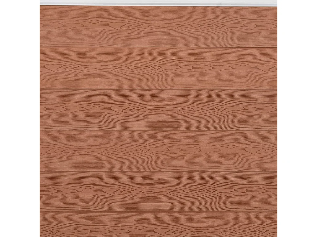 Conjunto de painéis de vedação 180x186 cm WPC castanho PT376826