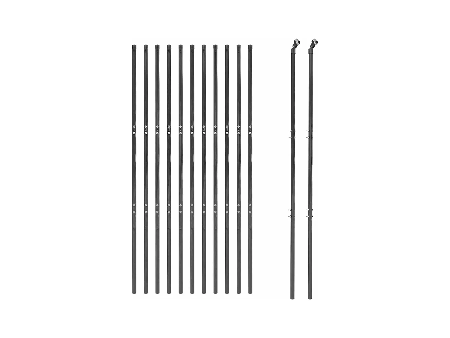 Clôture en treillis métallique anthracite 1,8x25 m FR775750