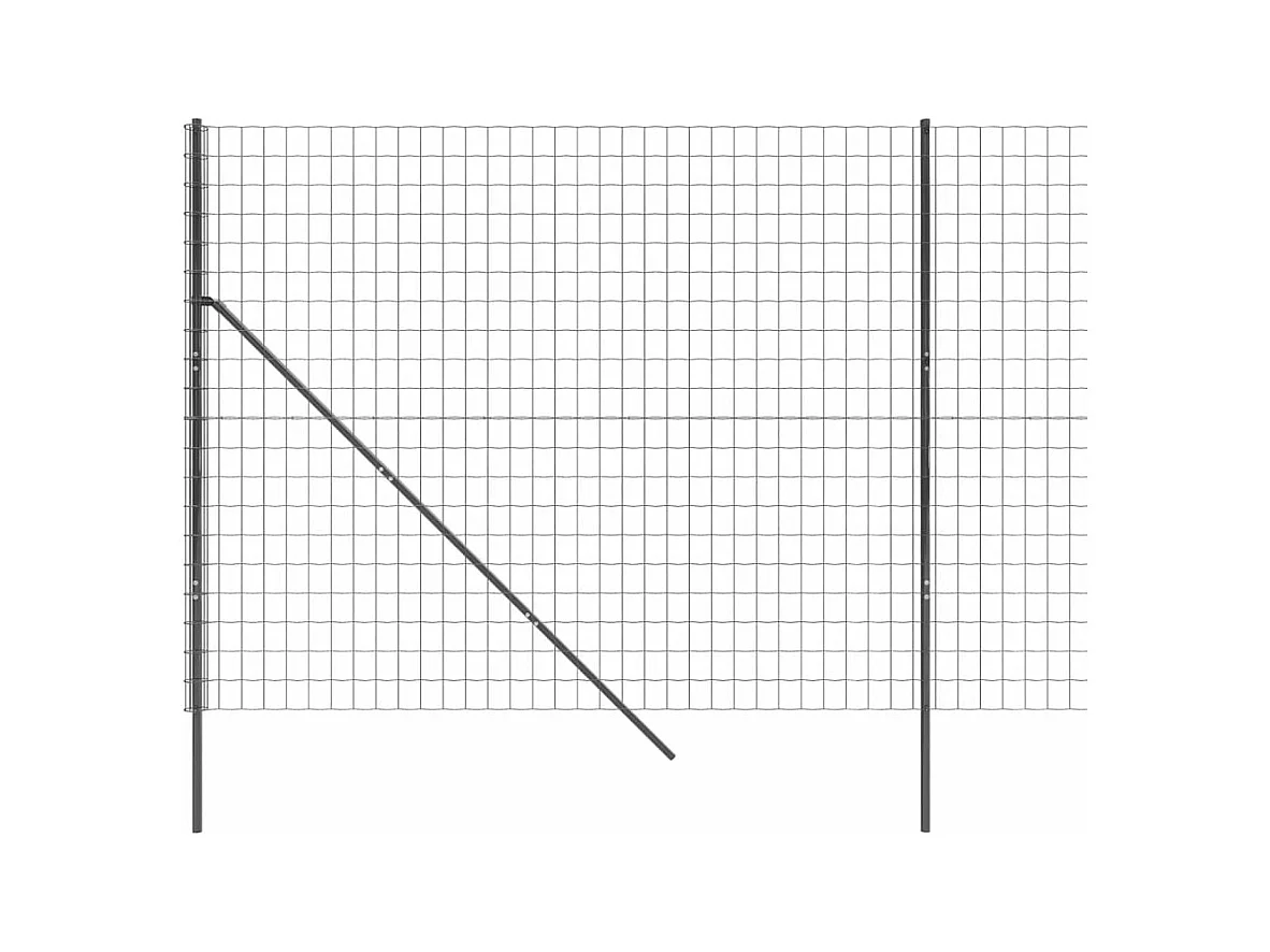 Draadgaashek 1,8x25 m gegalvaniseerd staal antracietkleurig BE582017
