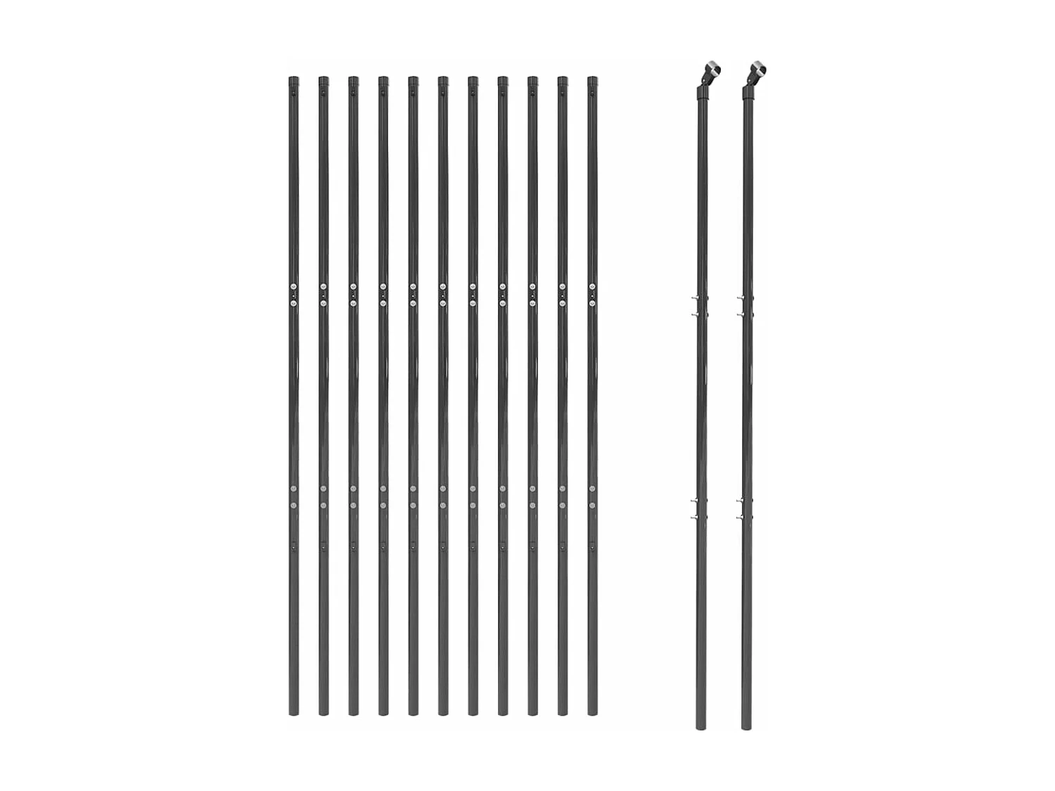 Clôture en treillis métallique anthracite 1,8x25 m FR775750