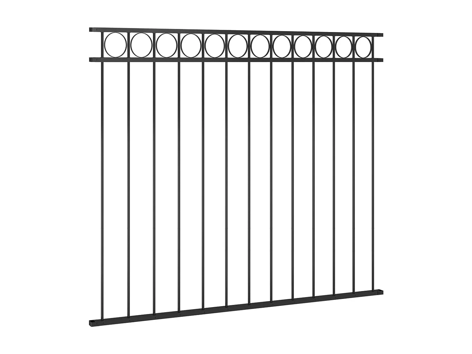 Panneau de clôture Acier 1,7x1,5 m Noir FR898146