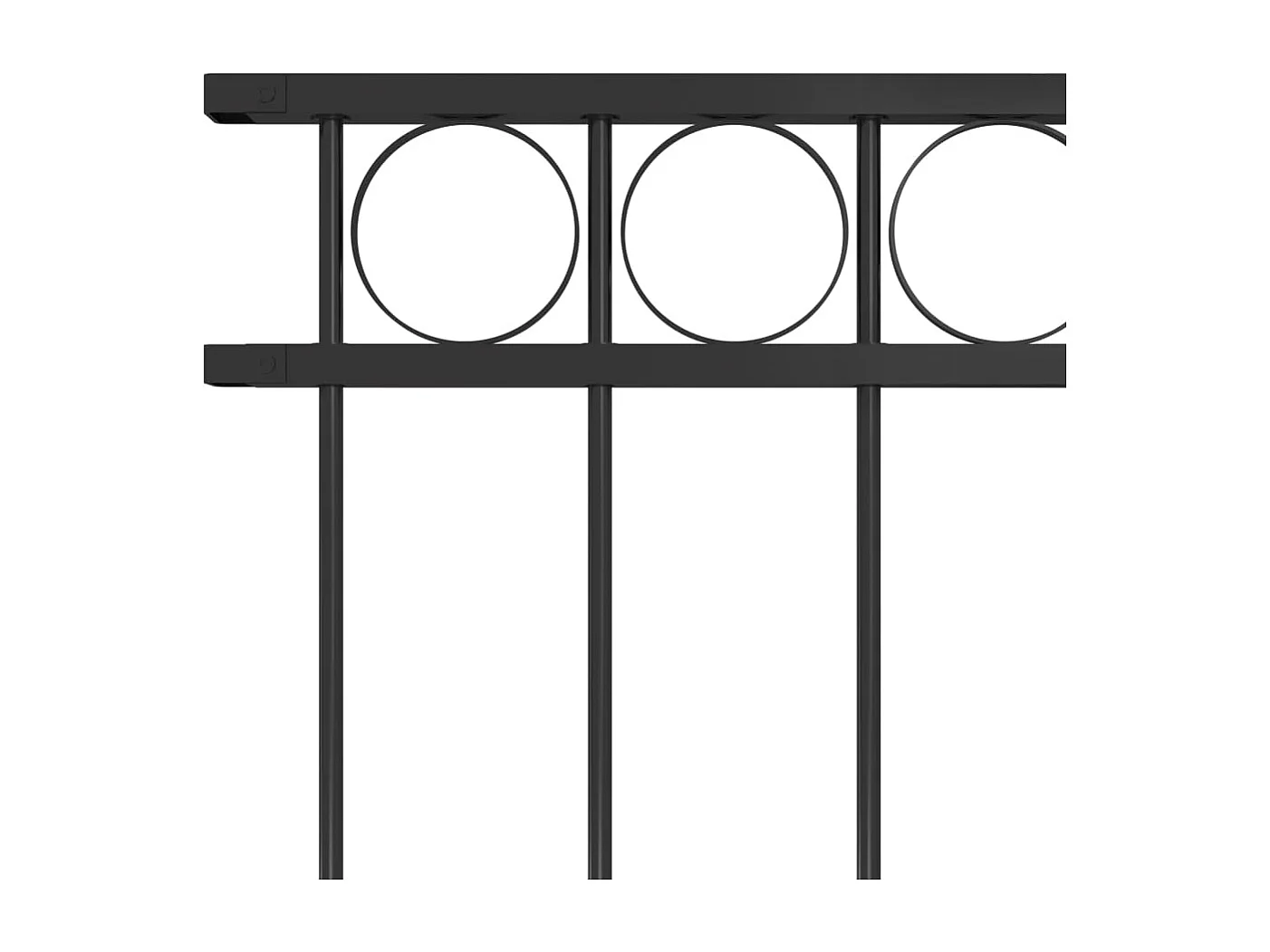 Panneau de clôture Acier 1,7x1,5 m Noir FR898146