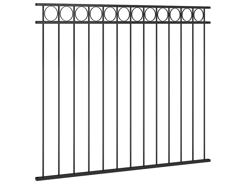 Panneau de clôture Acier 1,7x1,5 m Noir FR898146