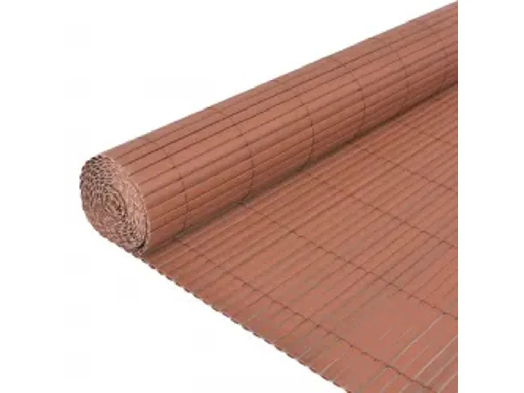 Clôture de jardin double face 110x400 cm Marron FR666672
