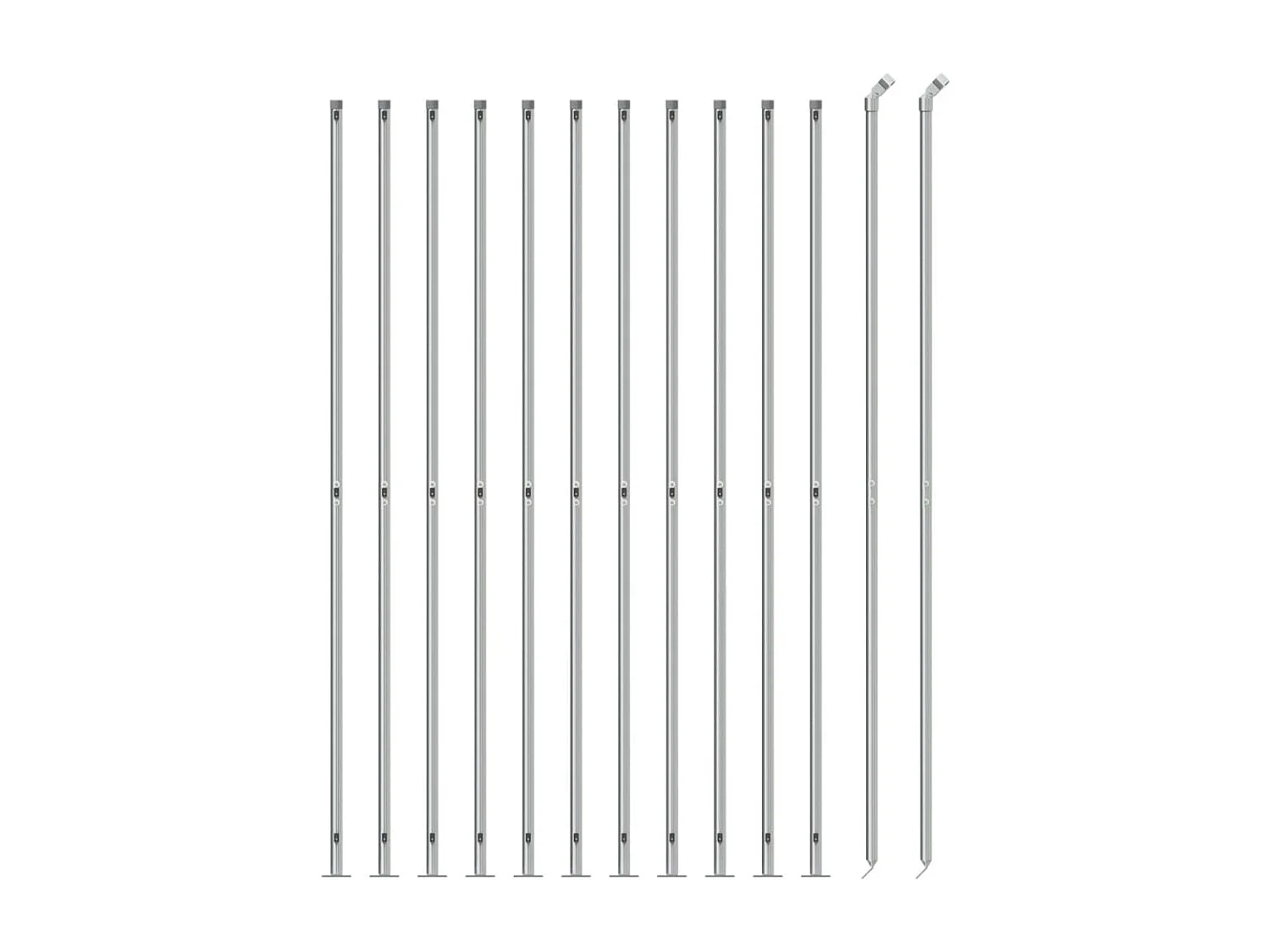 Cerca de arame com flange 1,6x25 m prateado PT205906