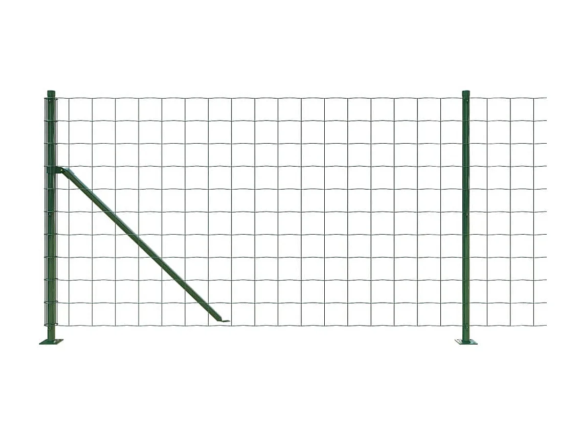 Cerca de malha de arame com flange 1x10 m verde PT959724