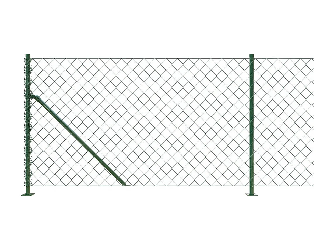 Cerca de arame com flange 1,1x10 m verde PT452704
