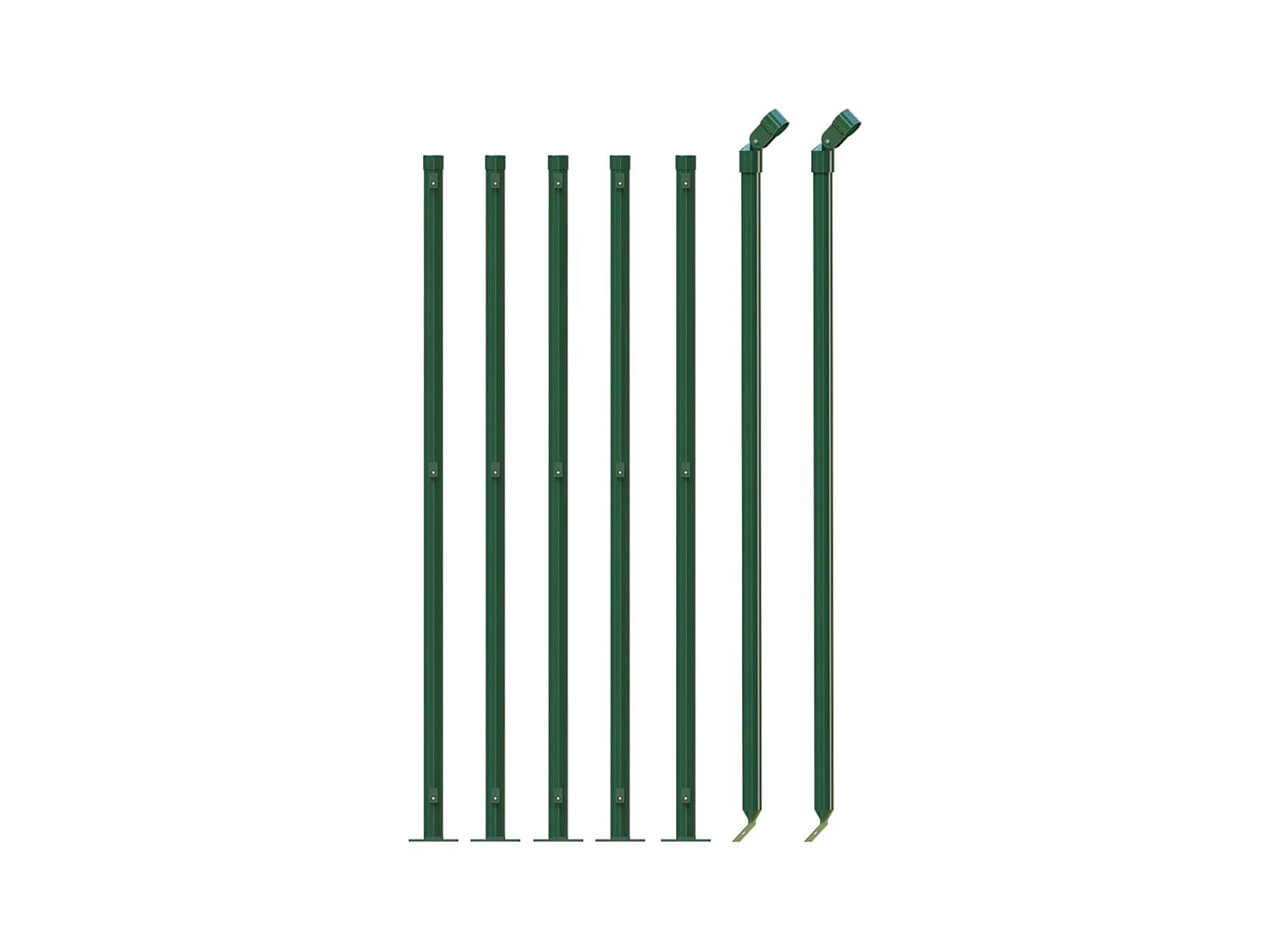 Clôture à mailles losangées avec bride vert 1,1x10 m FR179145