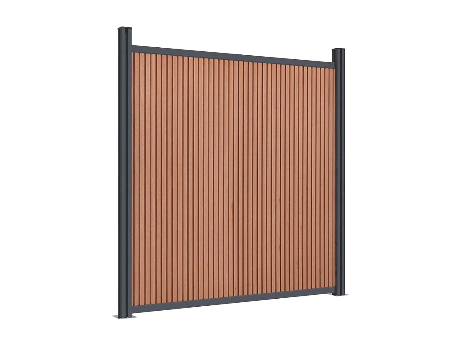 Panel de valla WPC marrón 180x186 cm ES166925