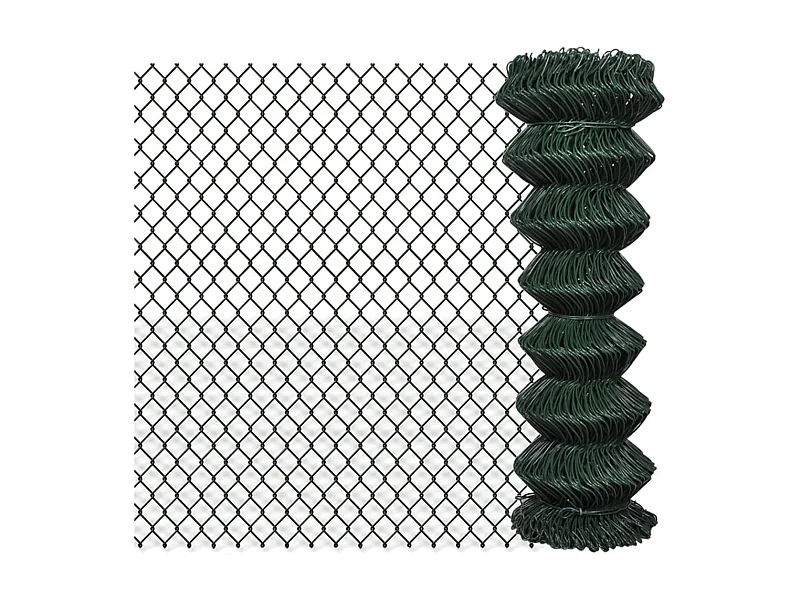 Clôture à mailles losangées Acier 1,25x15 m Vert FR425528