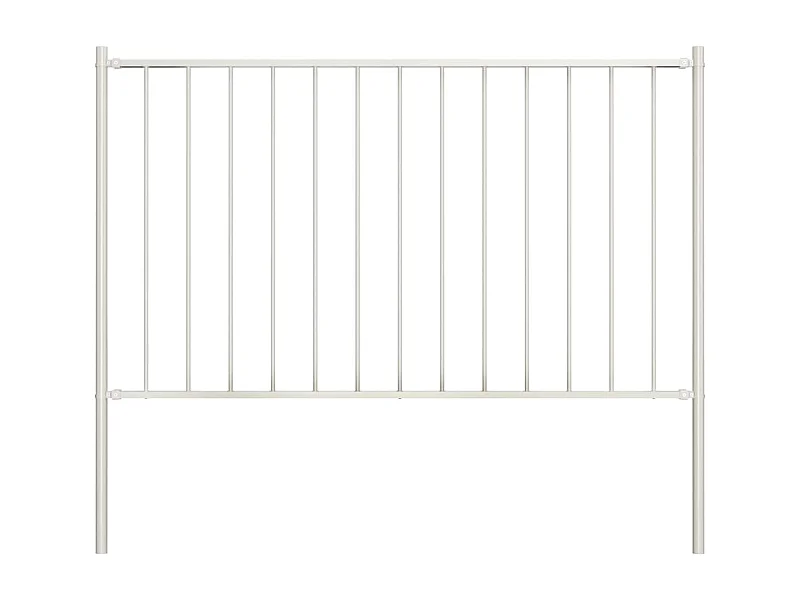 Painel de vedação c/ postes aço revestido a pó 1,7x1,25m branco PT368053