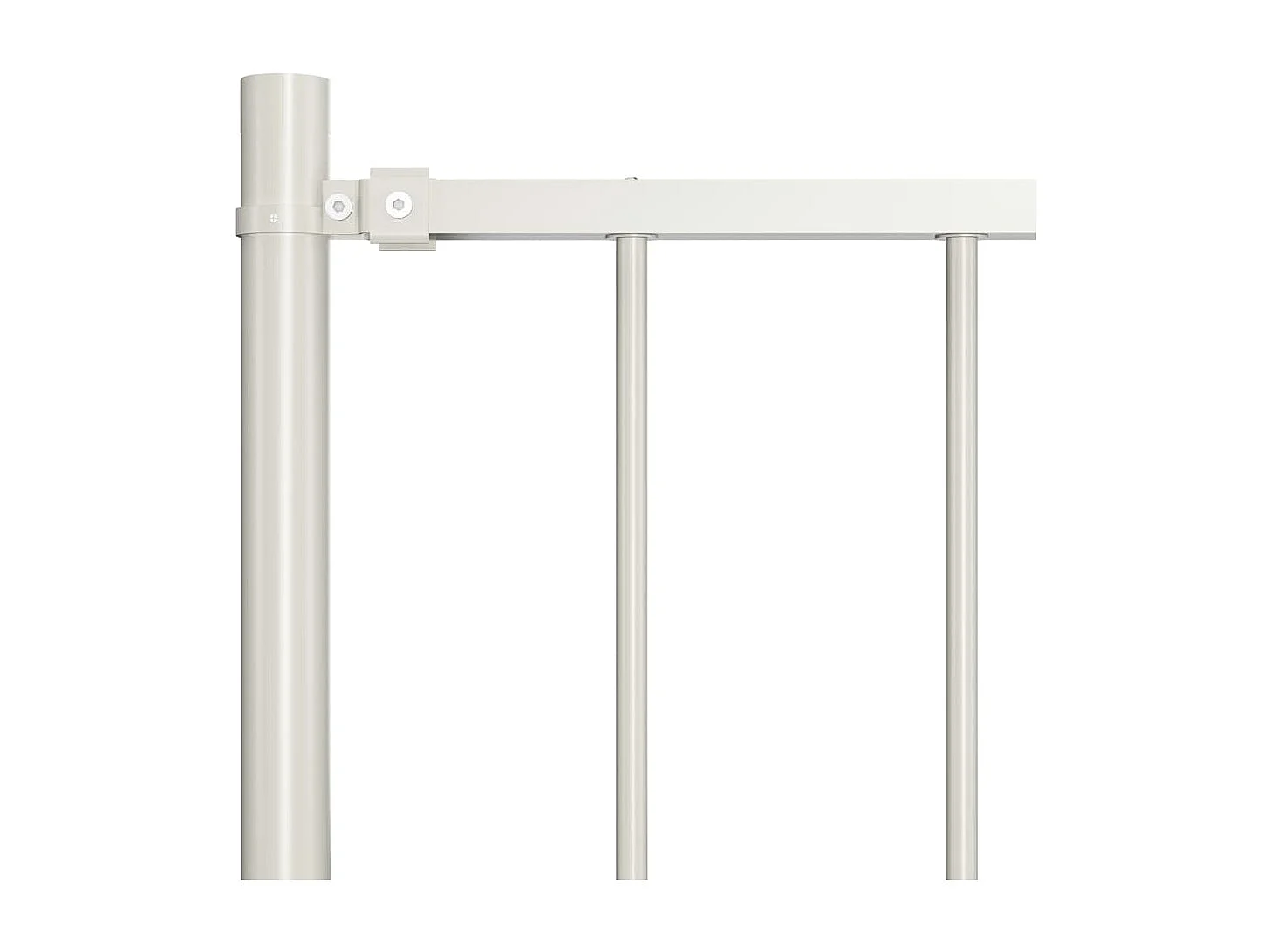 Panneau de clôture poteau Acier enduit poudre 1,7x1,25 m Blanc FR713554