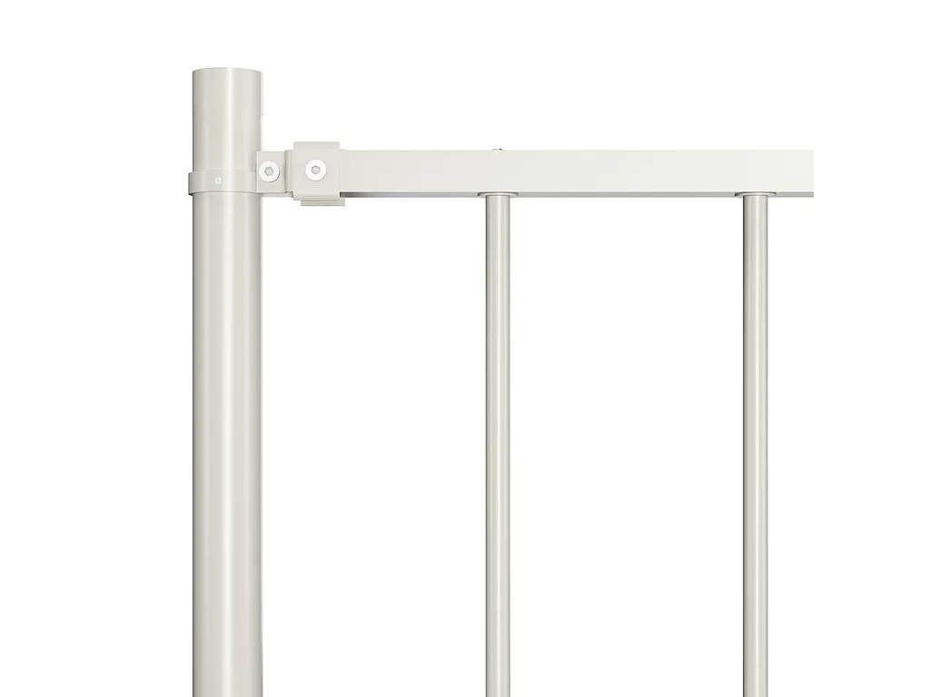 Hekpaneel met palen 1,7x1,25 m gepoedercoat staal wit BE470277