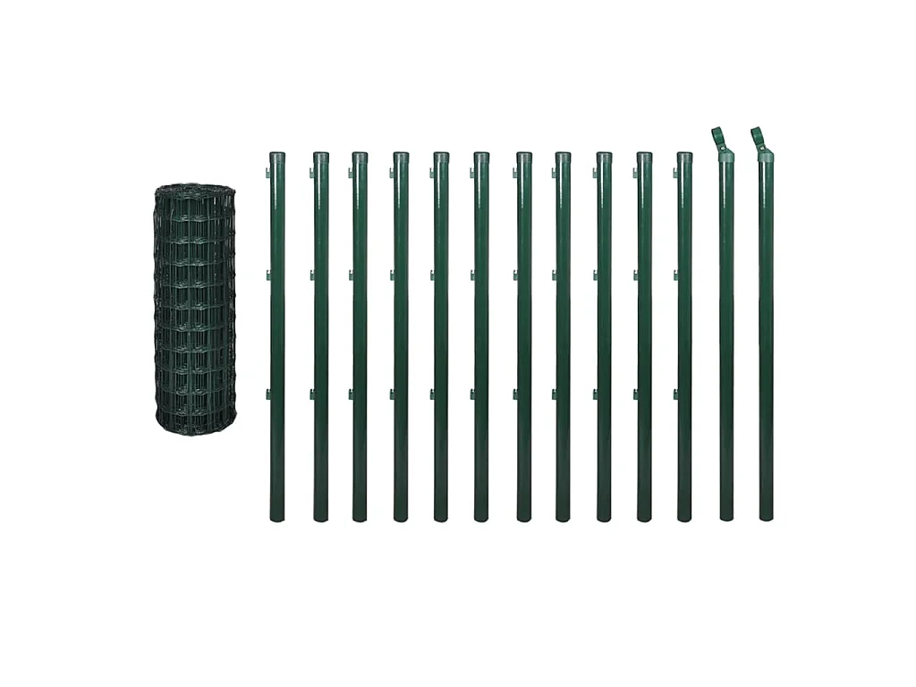 Clôture euro acier 25x1,5 m vert FR922220