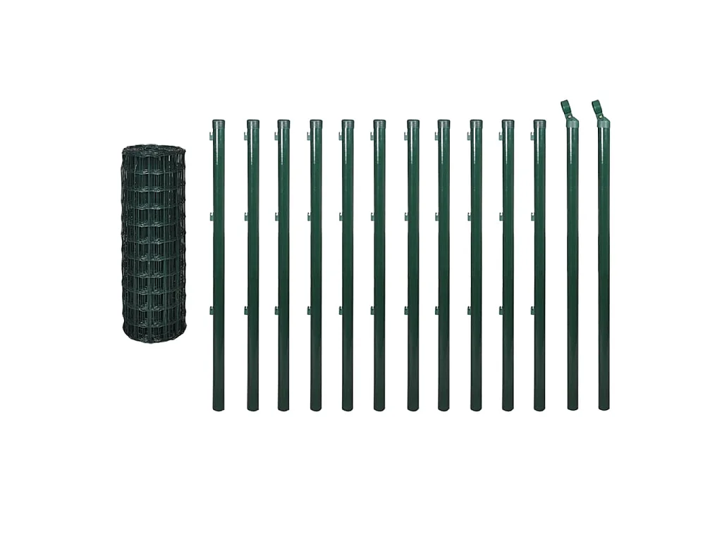 Clôture euro acier 25x1,5 m vert FR922220