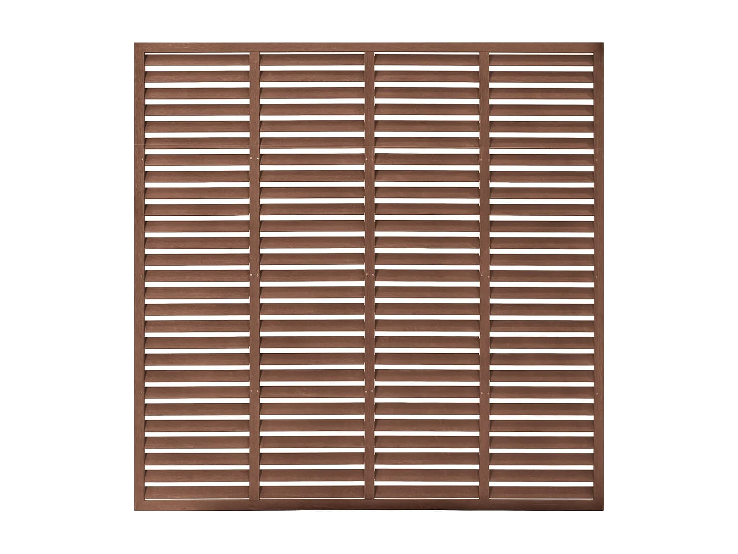 Painel de vedação estilo veneziana WPC 180x180 cm castanho PT763968