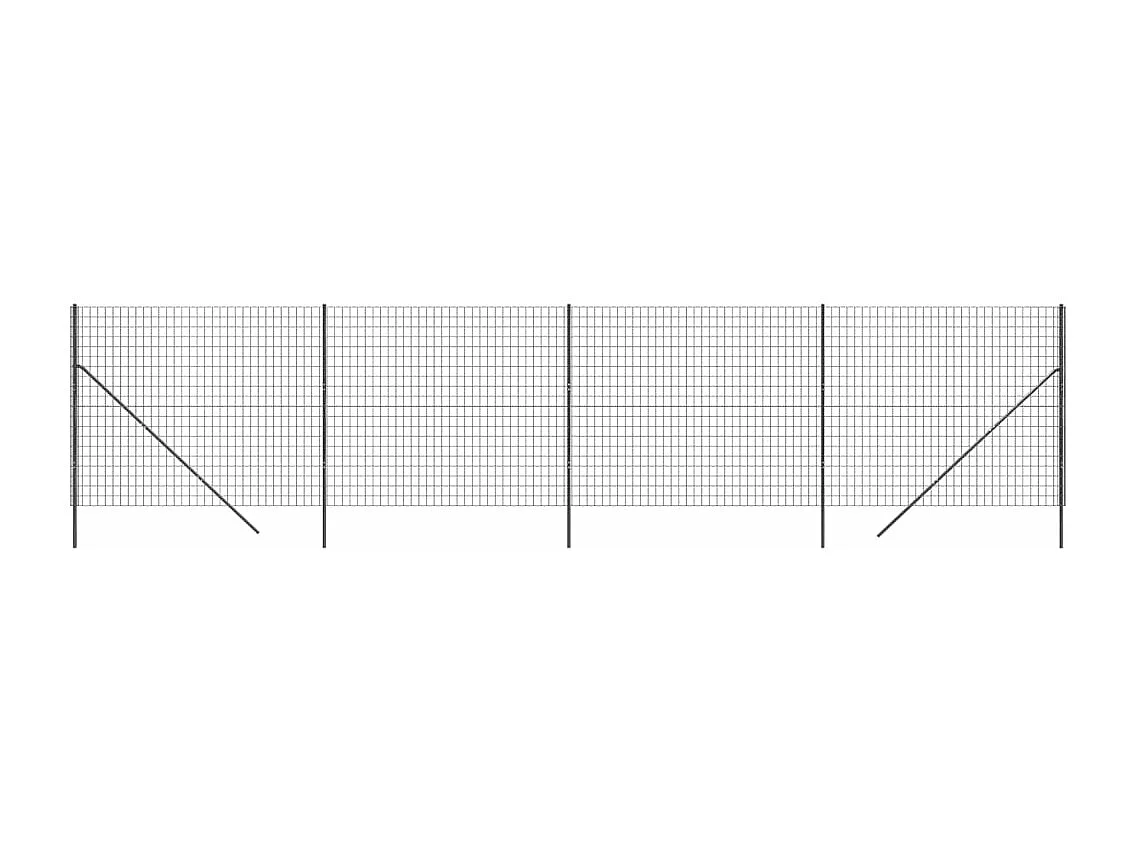 Clôture en treillis métallique anthracite 2,2x10 m FR846519