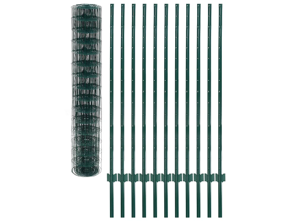 Euro hek 20x1,5 m staal groen BE433883