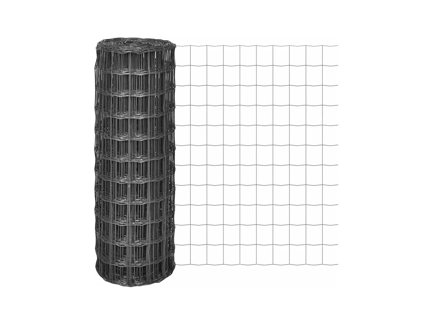 Clôture Euro Acier 25 x 1,2 m Gris FR169107