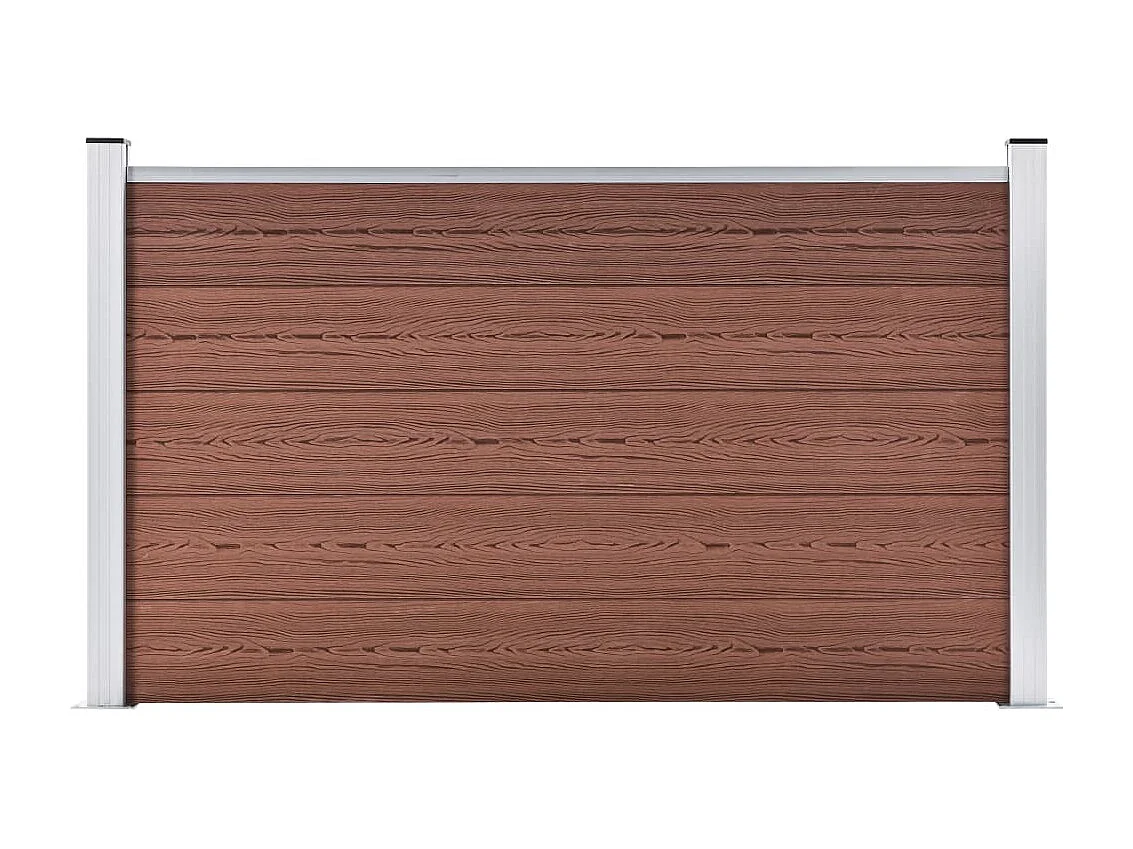 Painel de vedação para jardim 180x105 cm WPC castanho PT436424