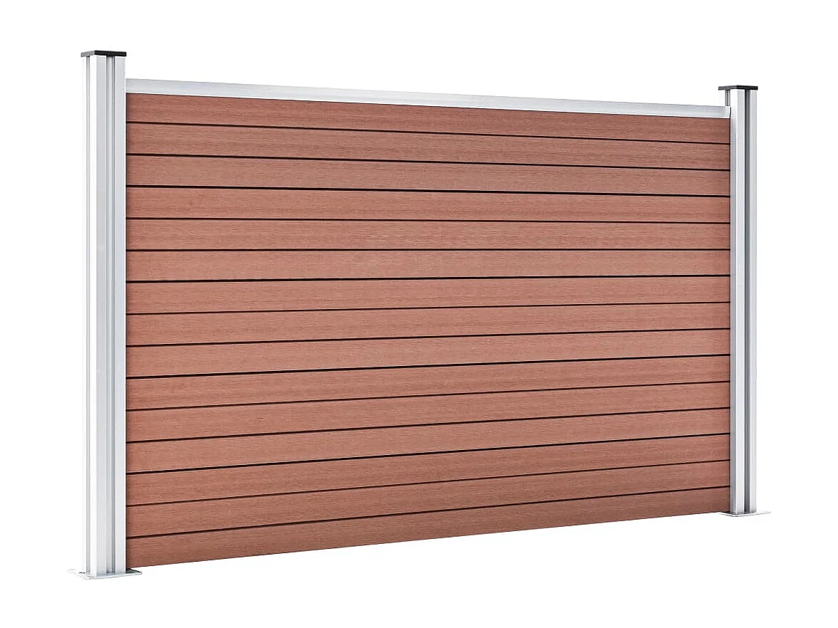 Painel de vedação para jardim 180x105 cm WPC castanho PT436424