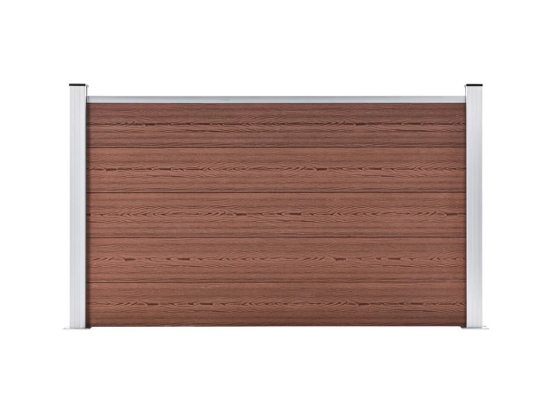 Clôture de jardin WPC 180x105 cm Marron FR453971