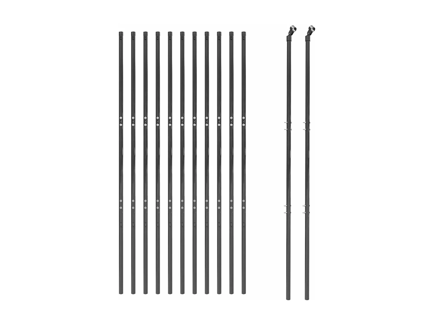 Clôture en treillis métallique anthracite 1,4x25 m FR972471