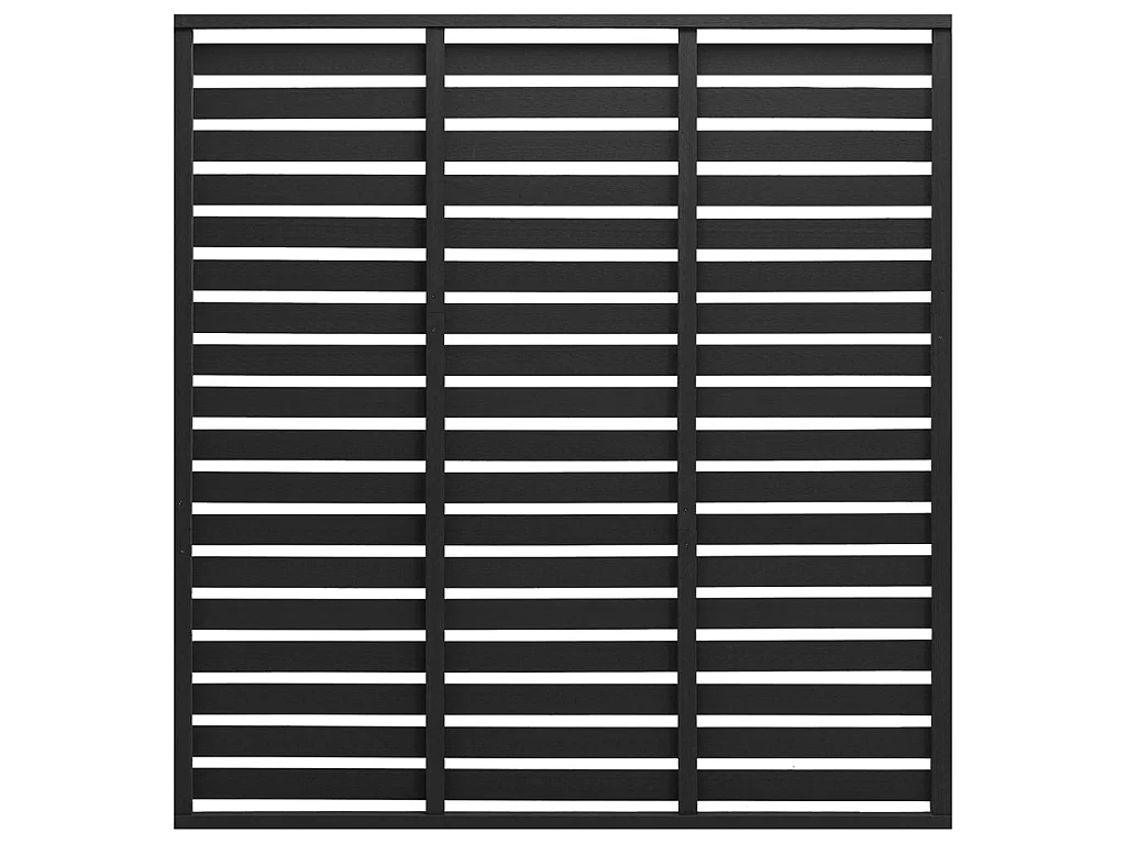 Painel de vedação 180x180 cm WPC preto PT690050
