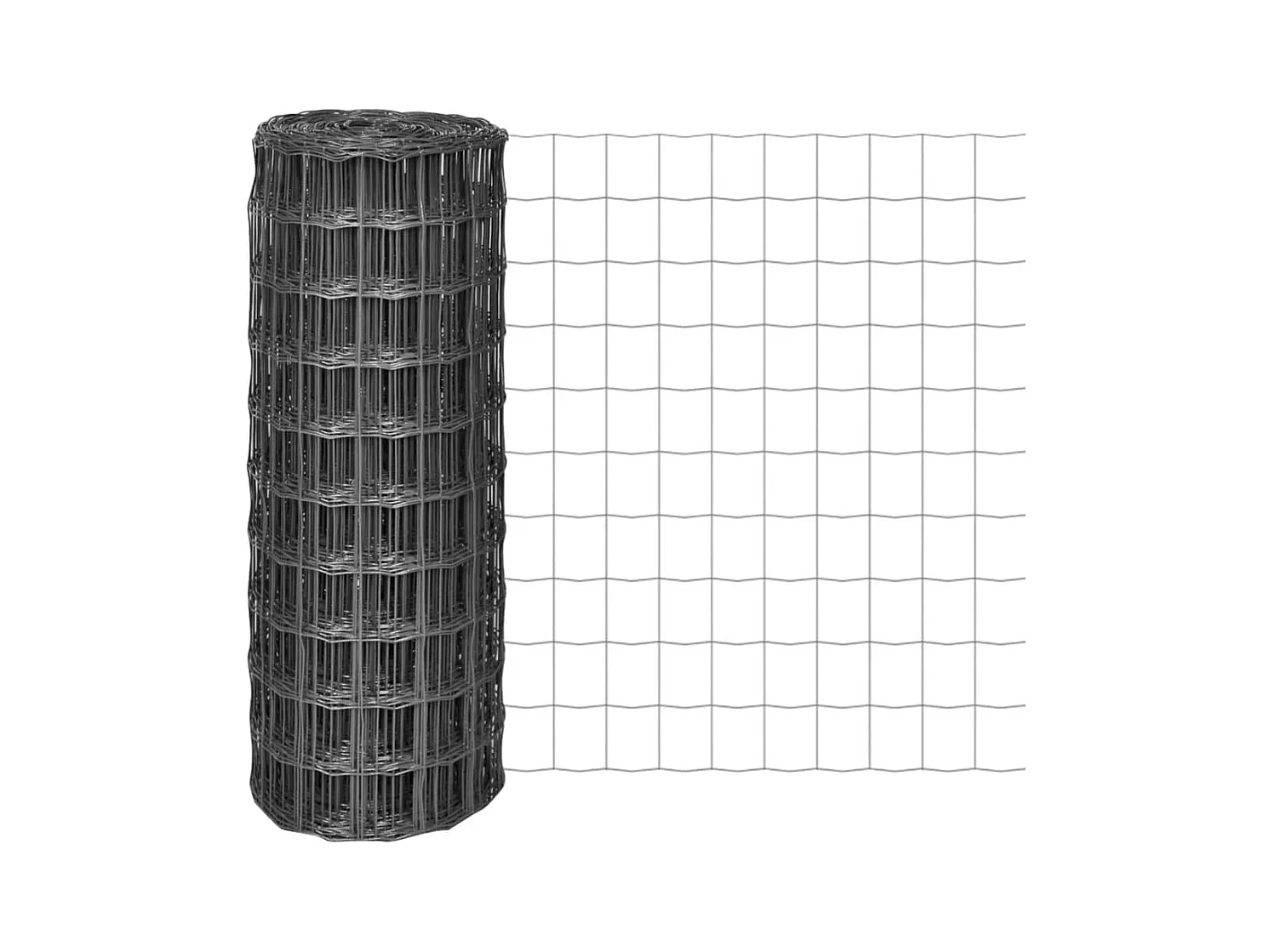Clôture euro Acier 25 x 1 m Gris FR953094