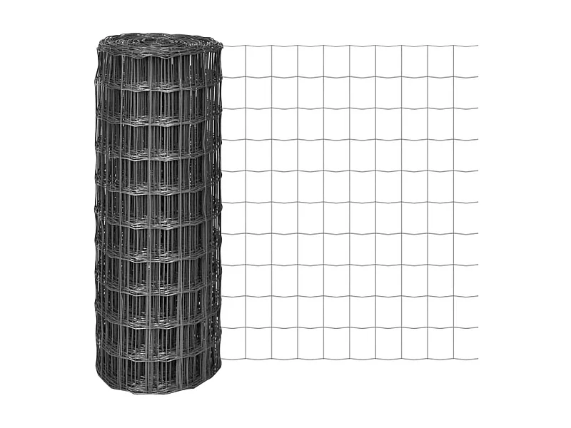 Clôture euro Acier 25 x 1 m Gris FR953094