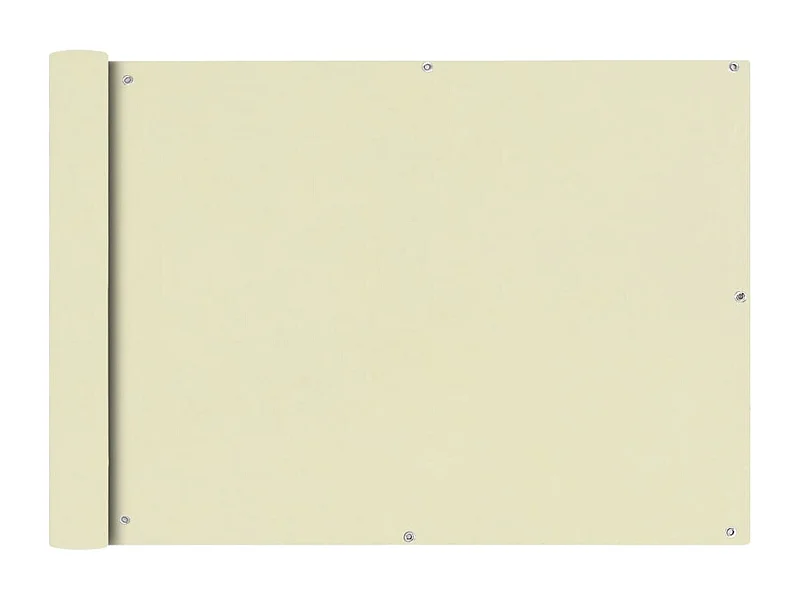 Balkonscherm Oxford textiel 75x600 cm crème BE276771