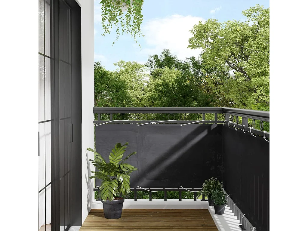 Brise vue - Écran de balcon anthracite 75x800 cm 100% polyester oxford FR865512