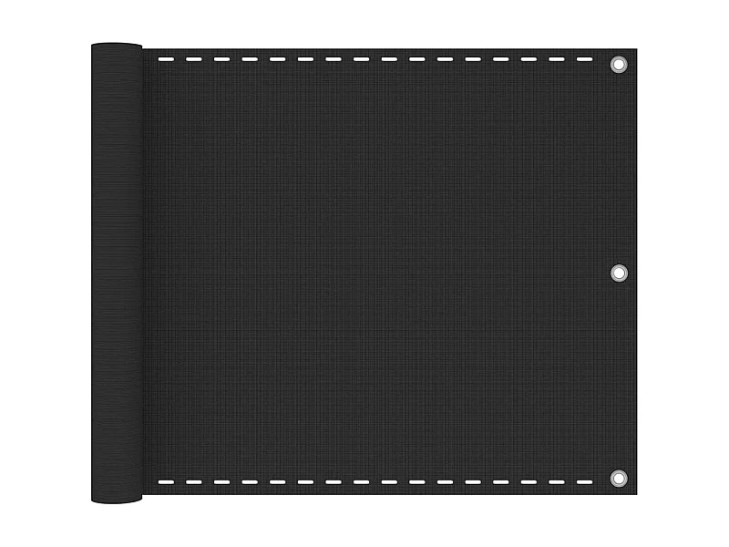 Brise vue - Écran de balcon en PEHD 75 x 600 cm Anthracite FR620085